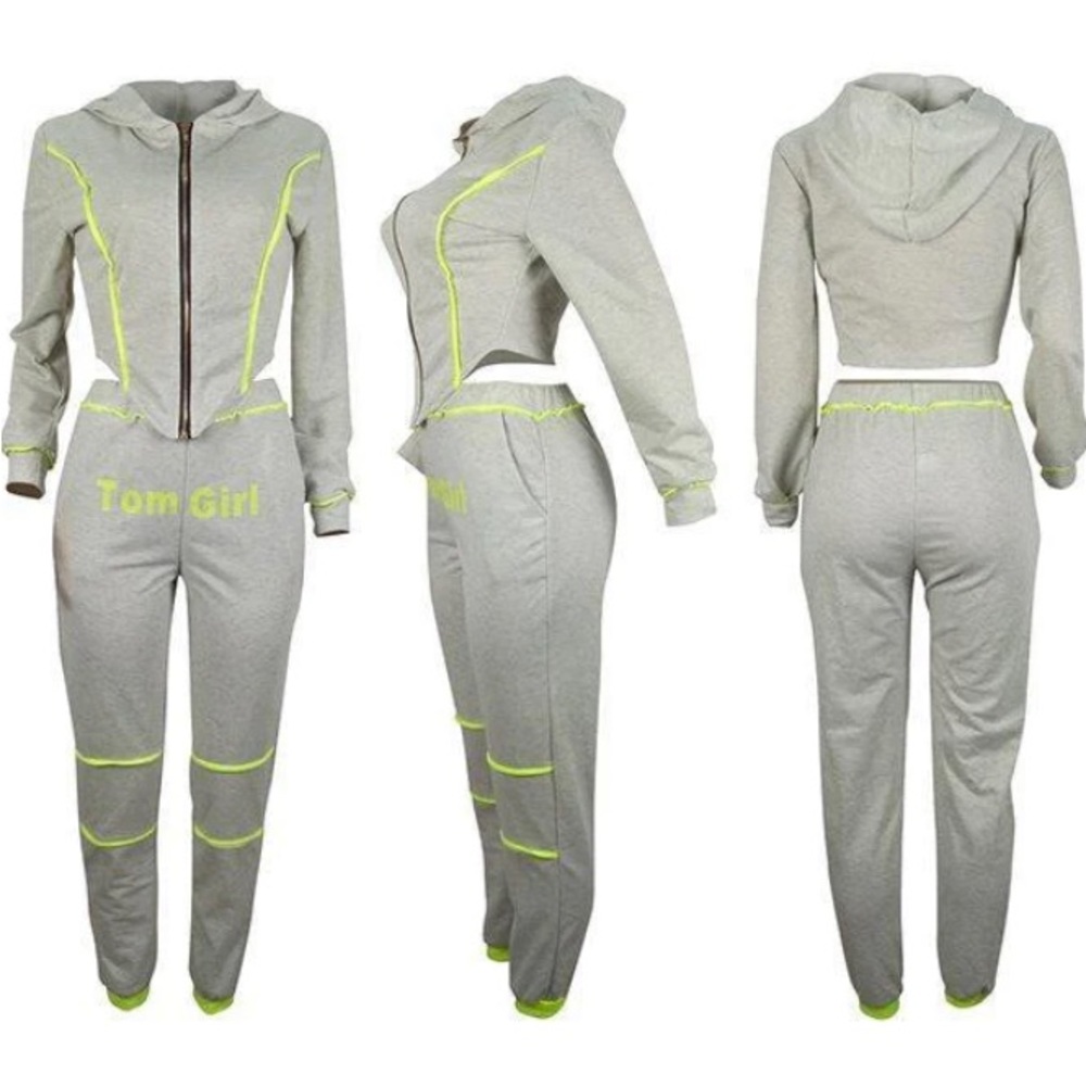 EUC Tom Girl Zip-Front Hoodie & Pants Set Various Sizes